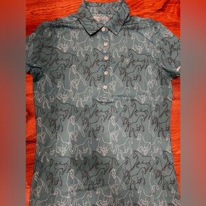 Turquoise Ariat drifit polo